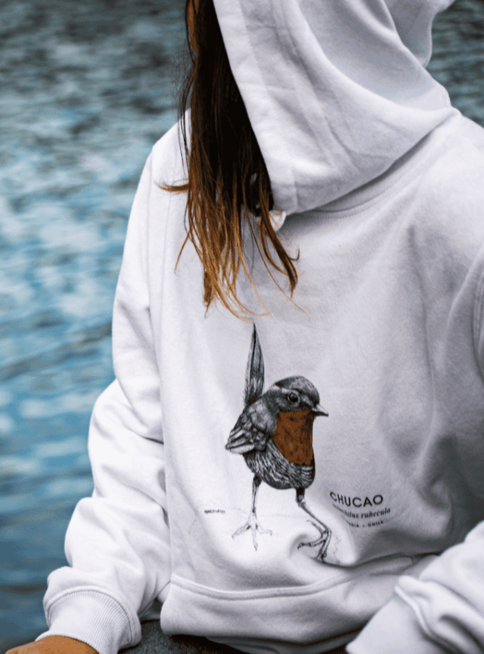 Polerón Canguro - Puma Blanco