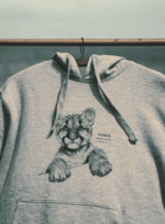 Polerón Gorro Gris- Puma cachorro