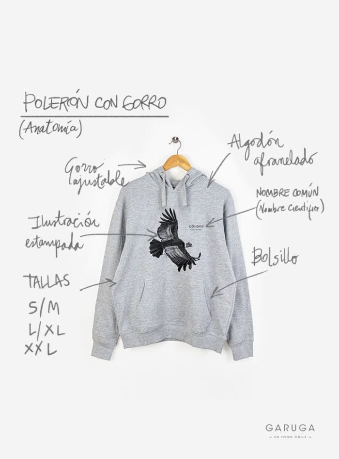Polerón Gorro Arena Garza