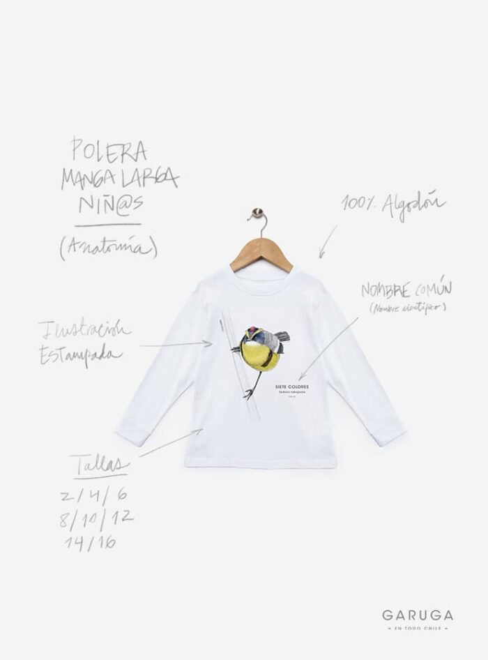 Polera Niñ@ Manga larga- Chucao