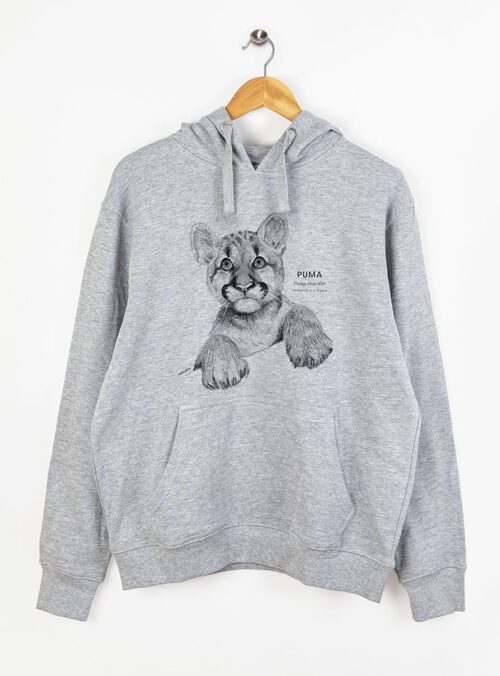 Polerón Gorro Gris- Puma cachorro