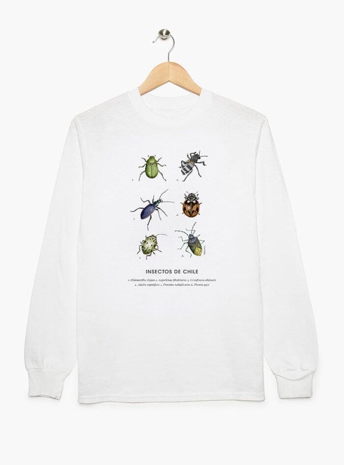 Polera Adulto  Manga Larga - Insectos de Chile